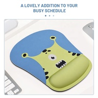 Tapis de souris ergonomique en mousse à mémoire de forme avec support pour le poignet, base antidérapante en caoutchouc, design personnalisable en stock pour le bureau et la maison
