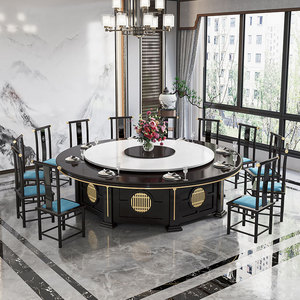 KHÁCH SẠN điện vòng bàn ăn lớn Vòng bảng đá tấm với bàn xoay - Product Image 5