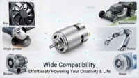 Motor de CC RS775 de Alta Velocidad para Herramientas Eléctricas, Herramientas de Jardín, Proyectos de Bricolaje, Coches Robóticos, Electrodomésticos, 12V 24V, Rodamiento de Bolas, Bajo Ruido