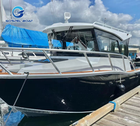 Bateau Économique Chinois Personnalisé de 7,5m, Entièrement Soudé en Aluminium, pour la Pêche et la Plaisance, avec Cabine