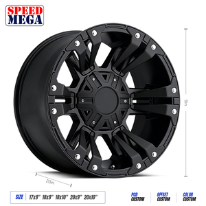 ล้อแม็กซ์อะลูมิเนียม SPEED MEGA สีดำด้าน ลายหลายก้าน ขนาด 5.5 นิ้ว แบบชิ้นเดียว PCD 120 มม. ET 35 มม. สำหรับการอัพเกรดแบบ Retrofit - Product Image 4