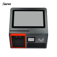 Mesin POS Android Superwin CY-25 11,6 inci Sistem POS Mini Layar Sentuh Dengan Pembaca Kartu Printer NFC