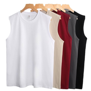 Débardeur Homme Ample et Oversize Sans Manches 100% Coton Écologique Design Uni Idéal Sport et Été - Product Image 1