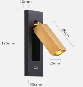 Modern 3W LED Reading Wall Lamp with Aluminum Body Flexible Head for Home or Hotel Use Recessed Headboard Reading <b>Light</b> - Product Image 1
