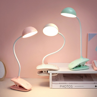 Lampe de chevet flexible à col de cygne avec pince, trois niveaux de luminosité réglables, protection oculaire, pour lecture et étude