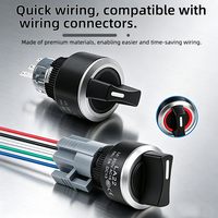 Sakelar Pemilih Putar 16/22mm, Tersedia 2/3 Posisi, Fungsi Momentary/Latching, Berlampu & Tanpa Lampu