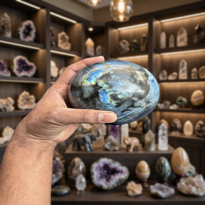 Premium Hand Carved Natural Blue Labradorite <b>Sphere</b> – <b>Crystal</b> Ball Home Decor Gemstone Gift - Product Image 5