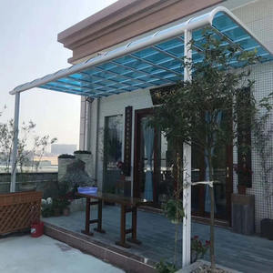 ที่คลุมหลังคาโพลีคาร์บอเนตโลหะอลูมิเนียมกันสาดโพลีคาร์บอเนตสำหรับระเบียงโรงงานป้องกันรังสียูวีกันน้ำ - Product Image 6