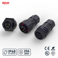 Connecteur circulaire étanche IP68 à 3 broches M19, verrouillage par vis, 20A 300V PA66 pour affichage extérieur, panneau LED