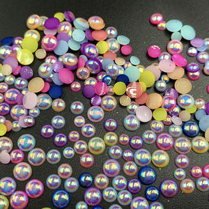 Vente en gros pour Magic Color Pearl Flatback AB Diamant Demi-Couleur Résine Strass Lâche Résine Strass pour Ongles Bijoux - Product Image 4