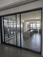 Portes coulissantes en aluminium à double vitrage étanches à l'eau et hermétiques au gaz RICHOCEAN, style contemporain, pour balcon et chambre