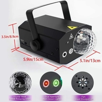 Lampe de projecteur laser RGB 16IN1 effet de divergence laser Dj boule magique lumières en cristal télécommande discothèque KTV lumière de scène