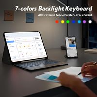 Étui clavier magnétique sans fil détachable ultra-fin pour Lenovo Idea Tab Plus 12,1 pouces 2025 / Tab K12 avec support en cuir