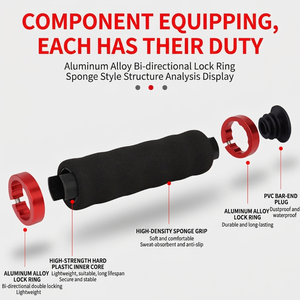 Empuñaduras de Espuma para Bicicleta de Montaña, Antideslizantes, Absorbentes de Impactos y Sudor, Ergonómicas, Onduladas, para <span class=keywords><strong>MTB</strong></span> BMX - Product Image 3