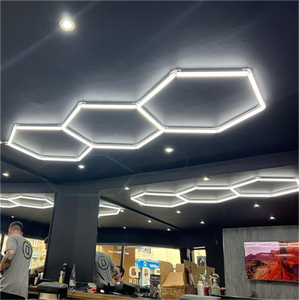 Lumière de travail <span class=keywords><strong>LED</strong></span> hexagonale personnalisée de 6000 K, très bien notée, pour salon de coiffure, nid d'abeilles - Product Image 3