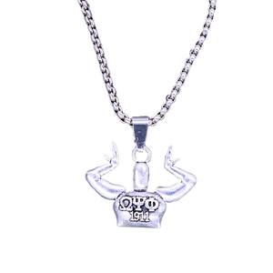 Nuovo arrivo oro antico tono di confraternita gioielli 24 pollici scatola catena che rende 1911 greco OPP simbolo ciondolo collana di <span class=keywords><strong>fratellanza</strong></span> - Product Image 4