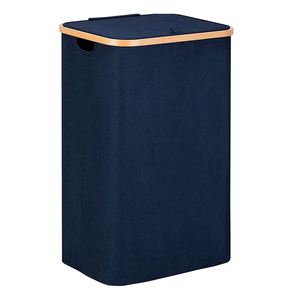 Cesto de Ropa Plegable Grande con Tapa y Asas de Bambú - Product Image 2
