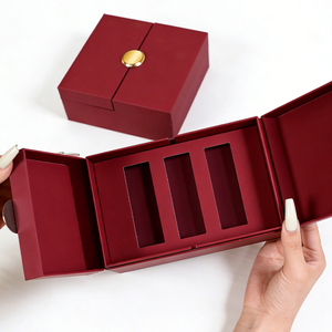 Caja de Regalo Ecológica y Elegante Personalizada, <span class=keywords><strong>para</strong></span> Joyería, Cosméticos, Recuerdos, Cuidado de la Piel, con Doble Puerta en Forma de Libro - Product Image 1