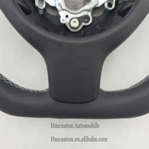 พวงมาลัยหนังเจาะรูเย็บด้ายสีขาวสำหรับรถยนต์ BMW E46 รุ่นขายดี - Product Image 4