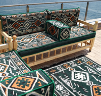 Kiefernholz Arabisches Majlis-Sofa-Set Traditionelle Türkische Sitzgruppe Böhmisches Modulares Bodensofa für Ramadan-Dekoration