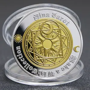 Promosyon Tarot kartı isteyen takımyıldızı güneş ay Feng Shui altın gümüş kaplama paraları