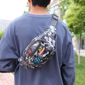 Camouflage Chest Bag Oxford Cloth Waterproof Multi Functional For Commuting Outdoor Sports Leisure Travel Blue Gray Green Pink - Product Image 5