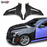 Garde-boue en fibre de carbone adaptés aux Cadillac ATS 2014-2019, garde-boue modifié en fibre de carbone