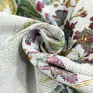 Tissu d'<span class=keywords><strong>ameublement</strong></span> en velours jacquard respirant, teint en fil, à motif floral, vert, bleu, bordeaux, en <span class=keywords><strong>coton</strong></span>/polyester, pour textiles de maison - Product Image 3