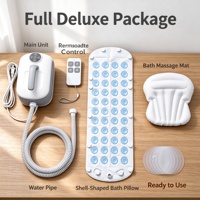 Coussin de bain gonflable et tapis à bulles inclus, masseur à bulles électrique pour baignoire avec tuyau d'alimentation et télécommande