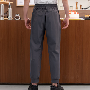 Uniforme de cocina bordado negro para comida rápida Chef chaqueta mujeres restaurante uniformes para empleados Chef Pantalones - Product Image 6