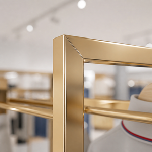 Set di Espositori Regolabili in Acciaio Inox per Negozi, Moderni e Resistenti, Personalizzabili per Boutique di Abbigliamento - Product Image 4
