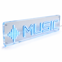 Letrero Musical LED Acrílico Personalizado, Letras Acrílicas 3D Iluminadas, Letrero Electrónico para Exhibición Publicitaria, Letrero de Pared para Decoración de Tiendas