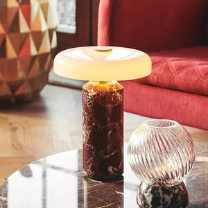 Bắc Âu Đá Cẩm Thạch Phong Cách Sáng Tạo Bảng Đèn Linh Hoạt Chuyển Đổi Ánh Sáng Điều Khiển Dome Bóng Cho Trang Trí Nội Thất Nghiên Cứu Phòng Khách Phòng Ngủ - Product Image 2