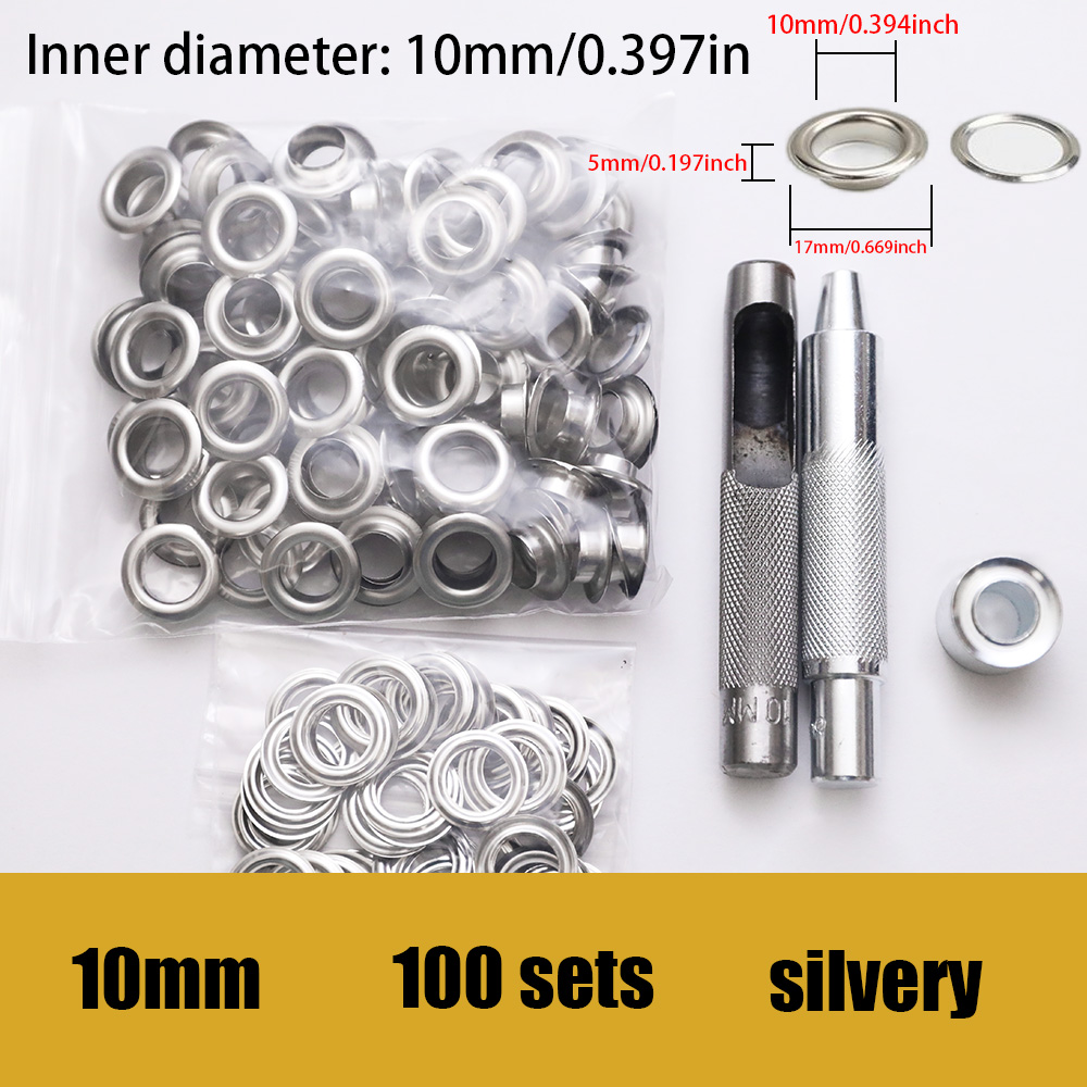 10 mm/0,394 pollici-argentato-con strumento