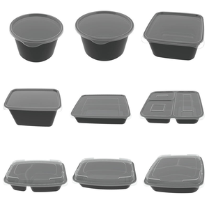 New Thin Plastic <strong>Round</strong> Food Storage Containers Food Disposable Packing Fresh <strong>Box</strong> 0.5L 1L 1.2L - Product Image 4