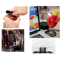 Tapis de tassage à café en silicone épaissi, sans BPA, écologique, antidérapant, haute adhérence, accessoire portable pour comptoir de bar et restaurant