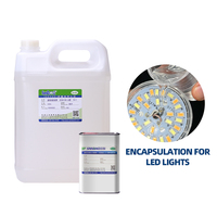 Composé de scellement en silicone transparent bicomposant pour composants électroniques, PCB, modules d'alimentation LED, protection étanche