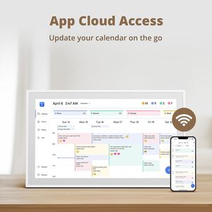 Tableau numérique intelligent pour la planification des repas et des tâches ménagères, écran LCD IPS Full HD de 15,6 pouces, calendrier numérique - Product Image 4