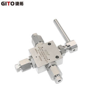 Válvula de Bola de Tres Vías de Alta Presión 20000PSI con Interfaz de 9/16MP, Acero Inoxidable 316, Presión Media-Alta - Product Image 5