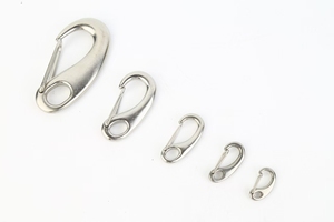 Thép Không Gỉ 304/316 Hình Quả Trứng Mùa Xuân Móc Nhanh Chóng Dây Thép Keychain Carabiner Trăng Lông Mày An Toàn Móc Cho Ngành Công Nghiệp Nặng - Product Image 2