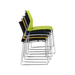 Низкая цена, Современная Штабелируемая мебель для конференц-зала, надежная задняя пластиковая металлическая ножка, офисный стул для встреч