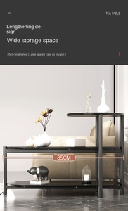 Table basse moderne design multicouche bon marché pour petit appartement Table d'appoint en bois simple pour meubles de maison - Product Image 4