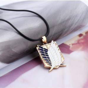 Collar <span class=keywords><strong>de</strong></span> Anime <span class=keywords><strong>de</strong></span> 4 colores Attack on Titan <span class=keywords><strong>Shingeki</strong></span> <span class=keywords><strong>No</strong></span> <span class=keywords><strong>Kyojin</strong></span> Wings of Liberty Metal Jewelry para Cosplay - Product Image 2