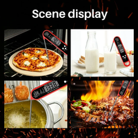 Termometer Daging Lipat Digital OEM/ODM Logo Kustom Terlaris dengan Bahan ABS Alat Dapur Profesional