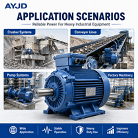 Motor Induksi Asinkron AC 3 Fasa 4 dan 6 Kutub 90KW 120HP Efisiensi Tinggi untuk Proyek Peralatan Pertambangan dan Manufaktur