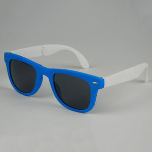 Gafas de sol plegables de marca de diseñador para hombre y mujer, marcos de PC fluorescentes, naranja, morado, azul, rojo, verde, amarillo, UV400, certificado CE - Product Image 3