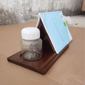 Support de livre en bois avec porte-gobelet, coin lecture, organiseur de lecture pour les amateurs de livres, cadeaux - Product Image 2