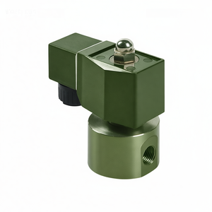 Vanne solénoïde pneumatique COVNA pour commande urgente, 12 V, 3/8 pouce, 2 voies, 12 V CC, normalement fermée, haute pression, en acier inoxydable - Product Image 1