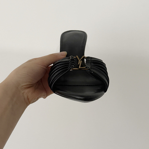 Ngón chân nhọn gót <span class=keywords><strong>Kitten</strong></span> gót Dép mở ngón chân bơm Giày sexy Slide Slip-on gót mùa hè và giày cô dâu cho phụ nữ - Product Image 4