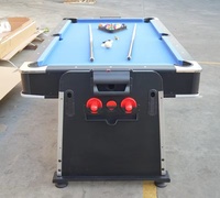 Vente flash : table de billard multi-jeux moderne 4 en 1 avec hockey sur air, tennis de table et table à manger